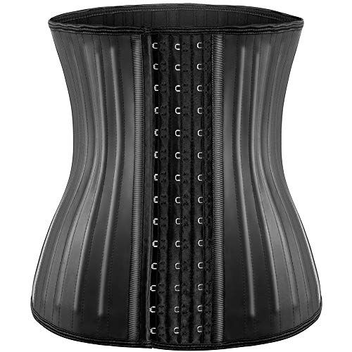 ECOWALSON Waist Trainer for Women Corset Cincher Body Shaper Girdle Trimmer with Steel Bones Extender