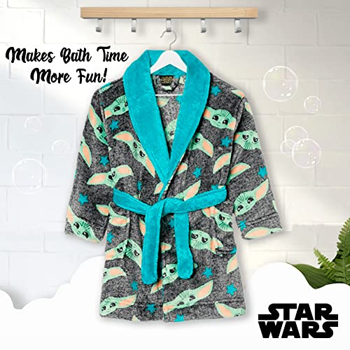 STAR WARS Boys Bathrobe Pajama Set, Blue, 4T US