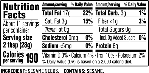 Soom Foods Ground Sesame Tahini Paste 11oz (2 Pack) | Silky Smooth Texture in Hummus, Dips, Salad Dressings | Vegan, Nut-Free, Gluten-Free, Kosher, Keto, Paleo, Whole30