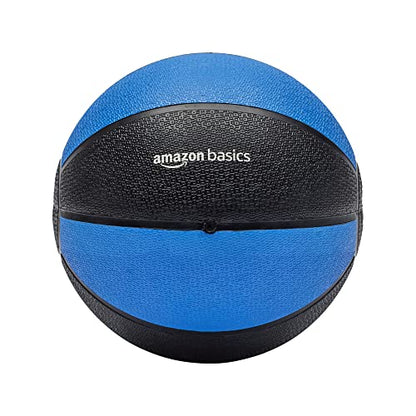 Amazon Basics Weighted Medicine Ball for Workouts Exercise Balance Training, 10 Pounds, Blue/Black