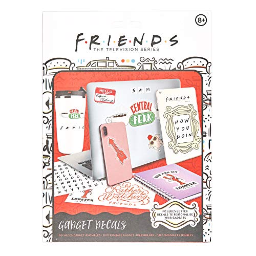 Friends Gadget Decals - 4 Sheets of Removable Waterproof Laptop Stickers