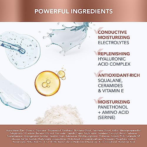 FOREO SUPERCHARGED SERUM 2.0 - Microcurrent Conductive Gel - Hyaluronic Acid Serum for Face - Squalane - Rejuvenating & Hydration - Vegan & Cruelty-free - All Skin Types - 1 fl.oz