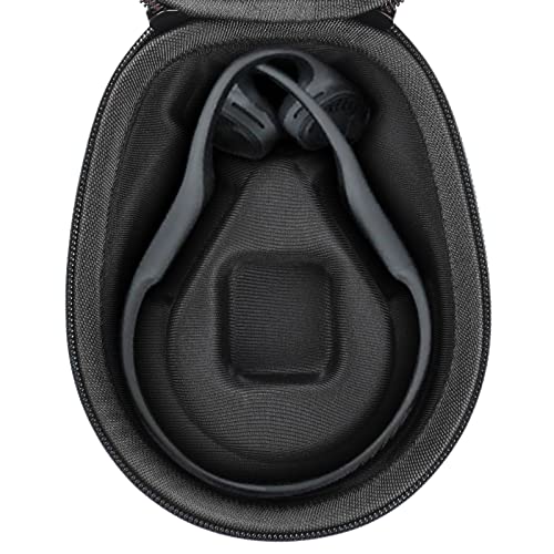 Joogee Hard Case Compatible with AfterShokz Trekz Air/Aeropex/Titanium Mini Open Ear Wireless Bone Conduction Headphones AS650 / AS800, Storage Case for Headphones and Charging Cable, Black(Case Only)