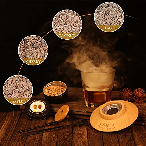 Cocktail Smoker Kit with Torch and Wood Chips-Old Fashioned Chimney Drink Smoker for Cocktails,Whiskey & Bourbon,Ideal Gifts for Men,Boyfriend,Husband,Dad (No Butane) (New Smoker kit with Torch)