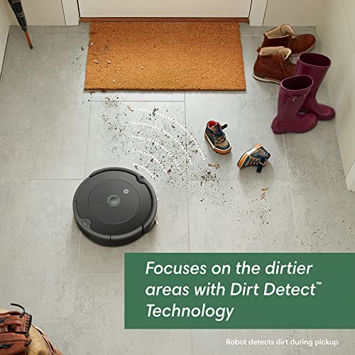 iRobot Roomba 694 Robot Vacuum-Wi-Fi Connectivity, Personalized Cleaning Recommendations, Works with Alexa, Good for Pet Hair, Carpets, Hard Floors, Self-Charging, Roomba 694