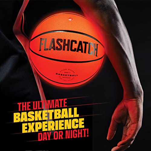 Light Up Basketball - Glow in the Dark Ball - Sports Gear Accessories Gifts for Boys 8-15+ Year Old - Kids, Teens Gift Ideas - Cool Teen Boy Toys Ages 8 9 10 11 12 13 14 15 Age Outdoor Teenage Things