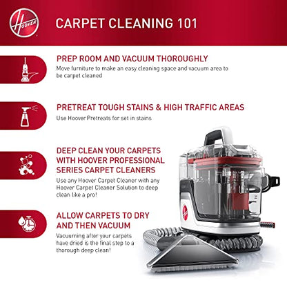 Hoover CleanSlate Plus Carpet & Upholstery Spot Cleaner, Stain Remover, Portable, FH14050, White