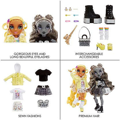 Rainbow High Shadow High Special Edition Madison Twins- 2-Pack Fashion Doll. Yellow & Grey Mix and Match Designer Outfits with Accessories, Great Gift for Kids 4-12 Years Old & Collectors