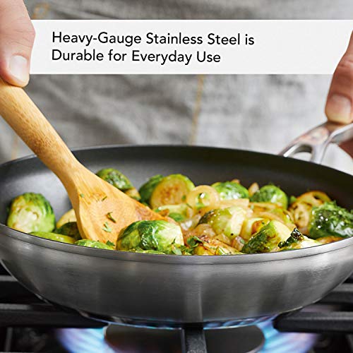 KitchenAid 3-Ply Base Brushed Stainless Steel Nonstick Fry Pan/Skillet, 9.5 Inch