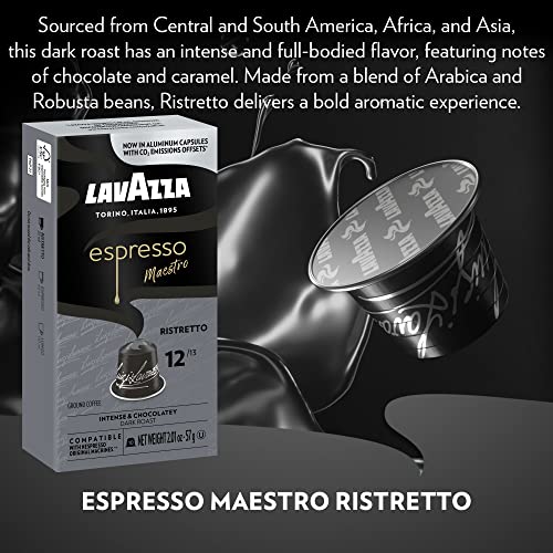 Lavazza Variety Pack Aluminum Espresso Capsules Compatible with Nespresso Original Machines Variety Pack (Pack of 60) ,Value Pack, 6 Packs of 10 capsules