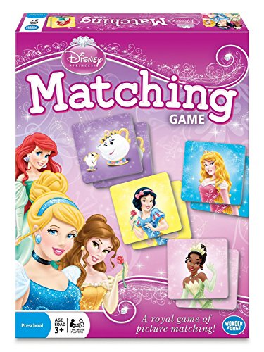 Disney Princess Matching Game by Wonder Forge | For Boys & Girls Age 3 to 5 | A Fun & Fast Disney Memory Game for Kids | Cinderella, Jasmine, Mulan, and more