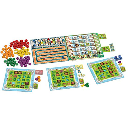 Capstone Games: Juicy Fruits, Strategy Board Game, Quick and Easy Game, Grow Delicious Fruit in Paradise 1 to 4 Players, 20 to 50 Minute Play Time, Ages 8 and Up