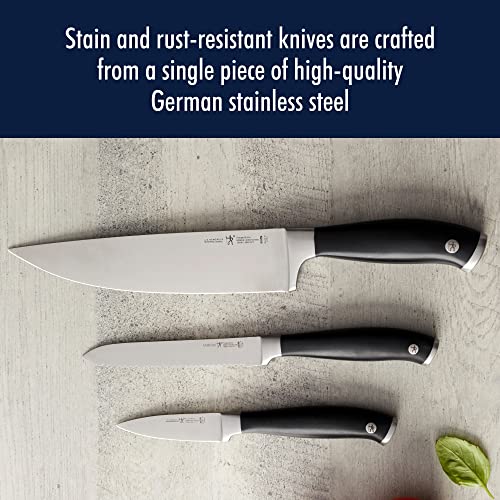 HENCKELS Forged Elite Razor-Sharp 3-Piece Kitchen Knife Set, Chef Knife, Paring Knife, Bread Knife, German Engineered Informed by 100+ Years of Mastery