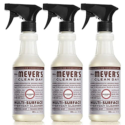 Mrs. Meyer's Clean Day Multi-Surface Everyday Cleaner, Cruelty Free Formula, Lavender Scent, 16 oz- Pack of 3