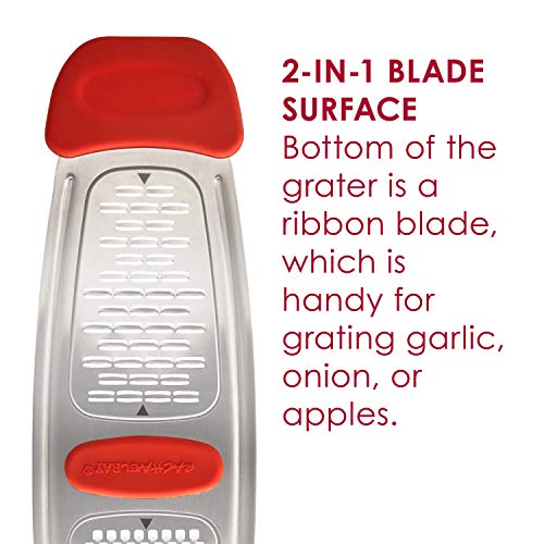 Rachael Ray Multi Stainless Steel Grater, Red Small