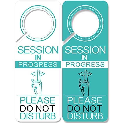 4 Pack Do Not Disturb Door Hanger Sign Funny, in Session Sign for Therapists, Massage, Spa Treatment, Counseling Sessions, Using in Any Places Like Deal for Offices, Clinics, Law Firms Gifts