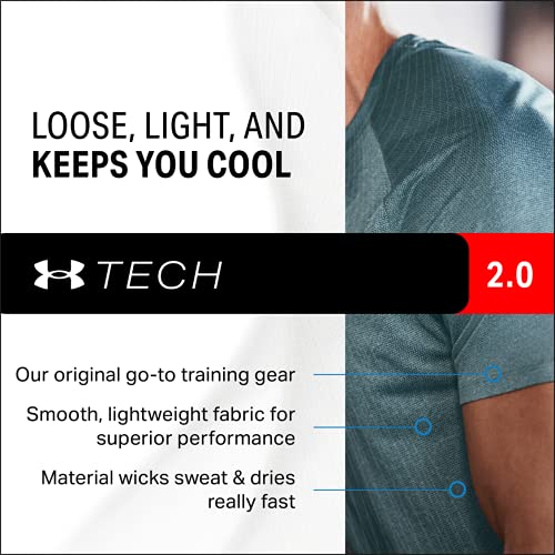 Under Armour mens Tech 2.0 Short-Sleeve T-Shirt , Black (001)/Graphite , Large