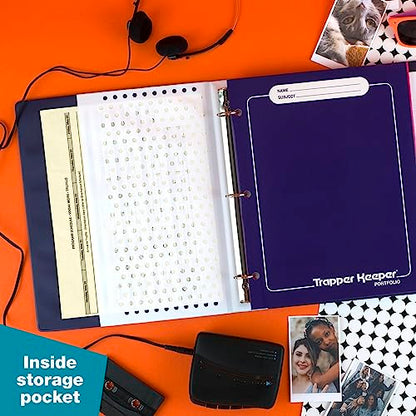 Trapper Keeper Binder, Retro Design, 1 Inch Binder, 2 Folders and Extra Pocket, Metal Rings and Spring Clip, Secure Storage, Animal, Mead School Supplies (260038CP1-ECM)