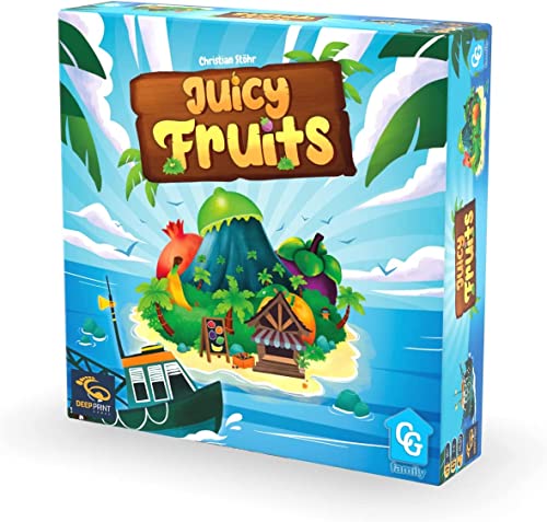 Capstone Games: Juicy Fruits, Strategy Board Game, Quick and Easy Game, Grow Delicious Fruit in Paradise 1 to 4 Players, 20 to 50 Minute Play Time, Ages 8 and Up