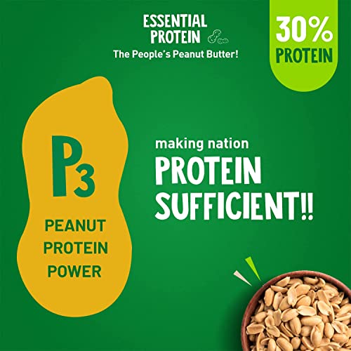 Alpino Peanut Butter Crunch 1 KG / 35 Oz | Made With 100% Roasted Peanuts | No Added Sugar | No Added Salt | No Hydrogenated Oils | 100% Non-GMO | Gluten-Free | Vegan | 35 Ounce (Unsweetened Crunch)