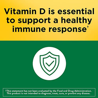 Nature Made Vitamin D3 1000 IU (25 mcg), Dietary Supplement for Bone, Teeth, Muscle and Immune Health Support, 300 Softgels, 300 Day Supply