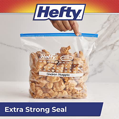 Hefty Slider Freezer Calendar Bags, Gallon Size, 100 Total Bags, 25 Count (Pack of 4)