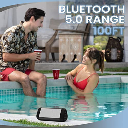 OontZ by CAMBRIDGE SOUNDWORKS Angle 3Ultra (4th Gen) Waterproof 5.0 Bluetooth Speaker, 14Watts, Hi-Quality Sound & Bass, 100Ft Wireless Range, Play 2, 3 or More Speakers Together, OontZ App (White)