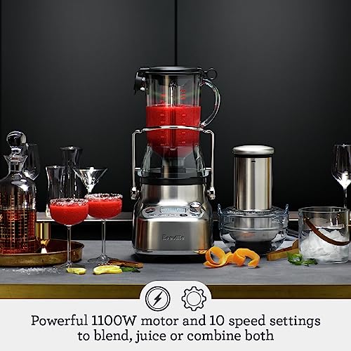 Breville 3X Bluicer Pro Blender & Juicer, Brushed Stainless Steel, BJB815BSS