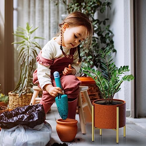 Metal Plant Stands for Indoor Plants Adjustable for 8 9 10 11 12 inches Planter Mid Century Stable Stylish Corner Plant Stand for Outdoor, Gold 1Pack, Pot not Included