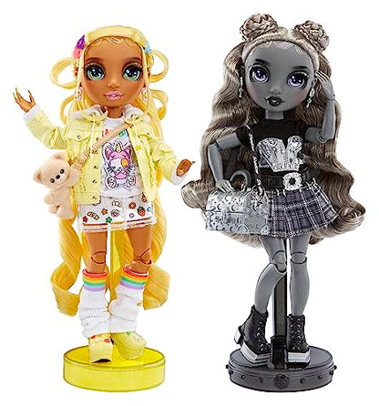 Rainbow High Shadow High Special Edition Madison Twins- 2-Pack Fashion Doll. Yellow & Grey Mix and Match Designer Outfits with Accessories, Great Gift for Kids 4-12 Years Old & Collectors