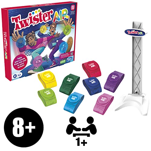 Hasbro Gaming Twister Air Game | AR App Play Game with Wrist and Ankle Bands | Links to Smart Devices | Active Party Games for Kids and Adults | Ages 8+ | for 1+ Players