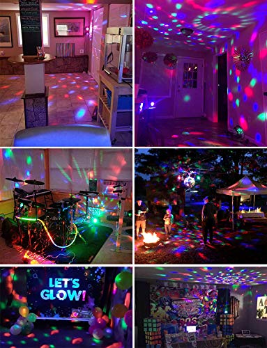 Sound Activated Party Lights with Remote Control Dj Lighting, RBG Disco Ball, Strobe Lamp 7 Modes Stage Par Light for Home Room Dance Parties Birthday DJ Bar Karaoke Xmas Wedding Show Club Pub