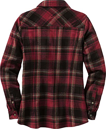 Legendary Whitetails Women's Standard Cottage Escape Flannel Shirt, Forest Plaid, Small