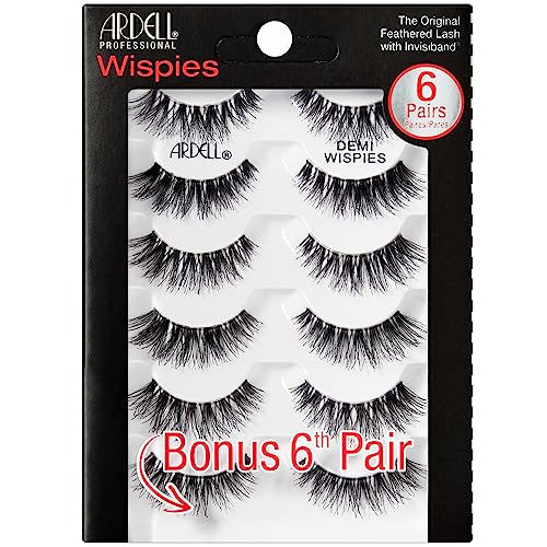 Ardell False Eyelashes Demi Wispies Black, 1 pack (6 pairs per pack)