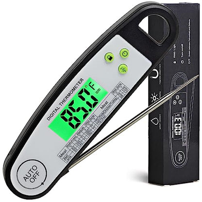 Meat Thermometer Digital, Meat Thermometers for Grilling, Food Thermometer with Backlight, Instant Read Thermometer for Grill Candy and Cooking