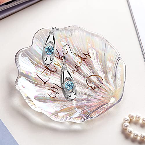 Hithop Fashion Crystal Drop Earring Oval Dangle Earrings