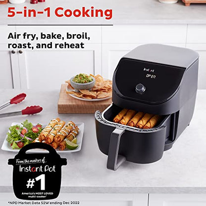 Instant Vortex Slim 6QT Air Fryer Oven, From the Makers of Instant Pot, EvenCrisp Technology, Space Saving, Nonstick and Dishwasher-Safe Basket, Quiet Operation, Includes App with over 100 Recipes