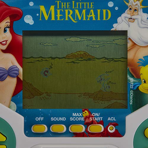 Hasbro Gaming Tiger Electronics Disney's The Little Mermaid Electronic LCD Video Game, Retro-Inspired Edition, Handheld 1-Player Game, Ages 8 and Up , Blue