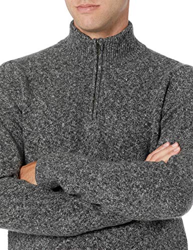 Amazon Essentials Men's Long-Sleeve Soft Touch Quarter-Zip Sweater, Charcoal Marl, XX-Large