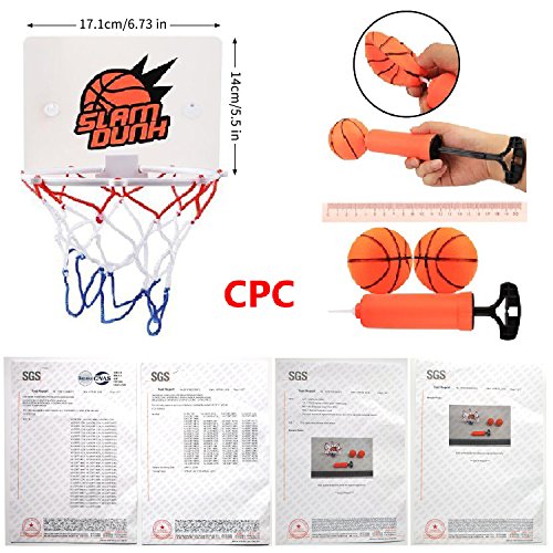 CGRTEUNIE Congerate Slam Dunk Bedroom Bathroom Toilet Office Desktop Mini Basketball Decompress Game Gadget Toy Home Decor for Kid Education Pet Play and Basketball Lovers CPC Certificate