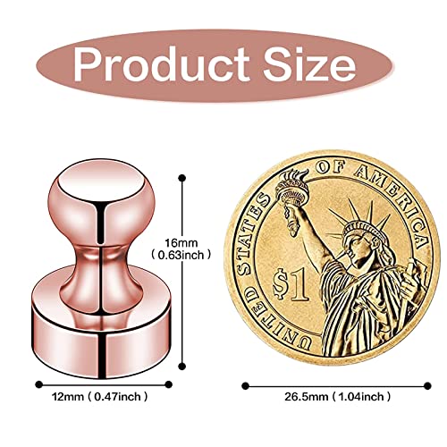 20 PCS Refrigerator Magnets, Rose Gold Metal Push Pin Magnets, Ideal for Whiteboard Magnets, Fridge Magnets, Office Magnets, Classroom Magnets, Map Magnets