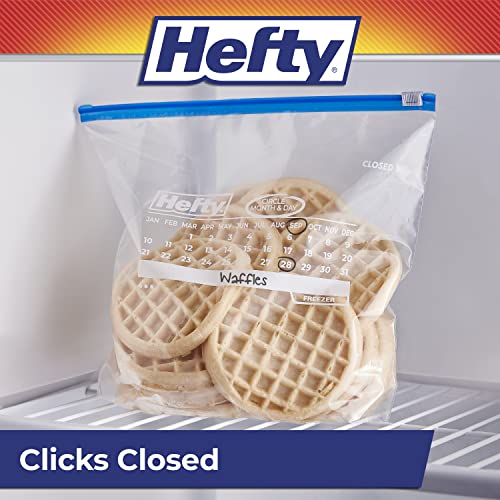 Hefty Slider Freezer Calendar Bags, Gallon Size, 100 Total Bags, 25 Count (Pack of 4)