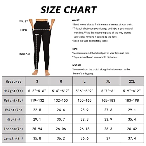 iniber High Waisted Yoga Pants with Pockets for Women 4-Way Stretch Soft Running Workout Leggings Athletic Yoga Pants