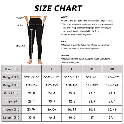 iniber High Waisted Yoga Pants with Pockets for Women 4-Way Stretch Soft Running Workout Leggings Athletic Yoga Pants