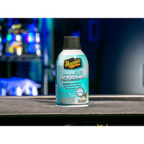 Meguiar's Whole Car Air Refresher, Odor Eliminator Spray Eliminates Strong Vehicle Odors, New Car Scent - 2 Oz Spray Bottle