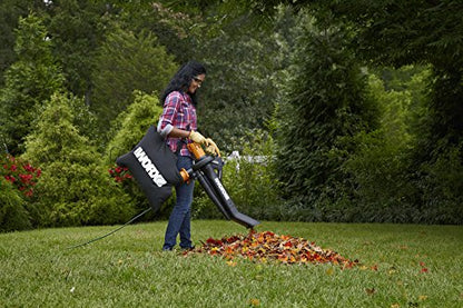 WORX WG509 12 Amp TRIVAC 3-in-1 Electric Leaf Blower with All Metal Mulching System