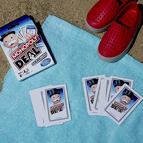 Monopoly Deal Quick-Playing Card Game for Families, Kids Ages 8 and Up and 2-5 Players