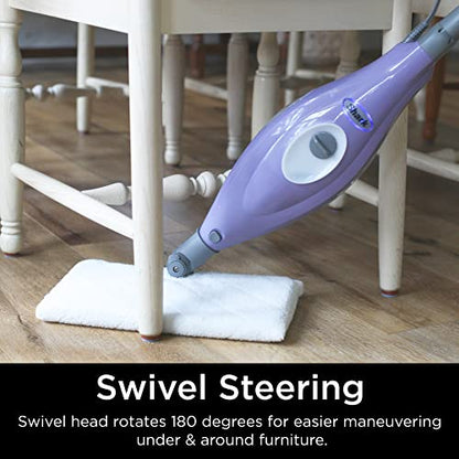 Shark S3501 Steam Pocket Mop Hard Floor Cleaner, With Rectangle Head and 2 Washable Pads, Easy Maneuvering, Quick Drying, Soft-Grip Handle and Powerful Steam, Purple