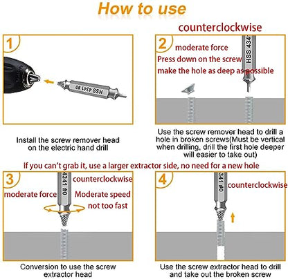 Gifts for Men,Damaged Screw Extractor Set -Christmas Gifts Stocking Stuffers for Men Him Adults, Remover for Stripped Screws Nuts & Bolts Drill Bit Tools for Easy Removal of Rusty Broken Hardware Gift