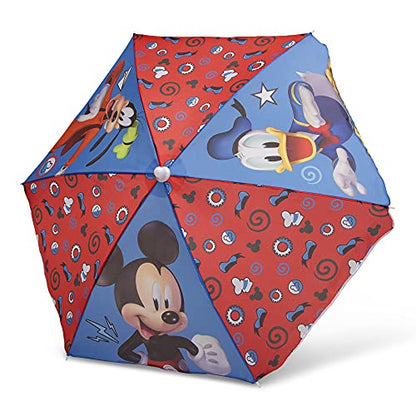 Disney Mickey Mouse 4 Seat Activity Picnic Table with Umbrella and Lego Compatible Tabletop by Delta Children, 32.5 in x 34.25 in x 53.5 in